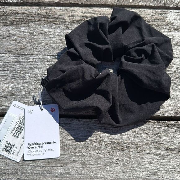 lululemon athletica Accessories - LULULEMON Uplifting Oversized Scrunchie Black NWT